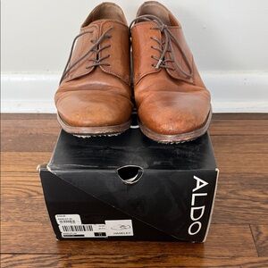 Aldo Men's Haseley Tan Leather Oxfords